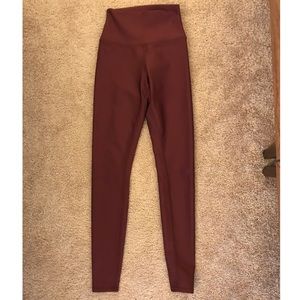 ALO Yoga Burgundy Leggings